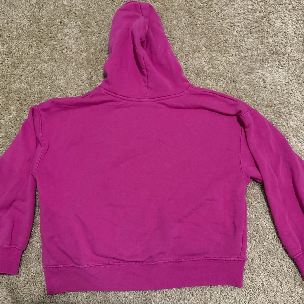 Jordan Big Girls' Brooklyn Essentials Hoodie in a pink/fuchsia color size 12-13